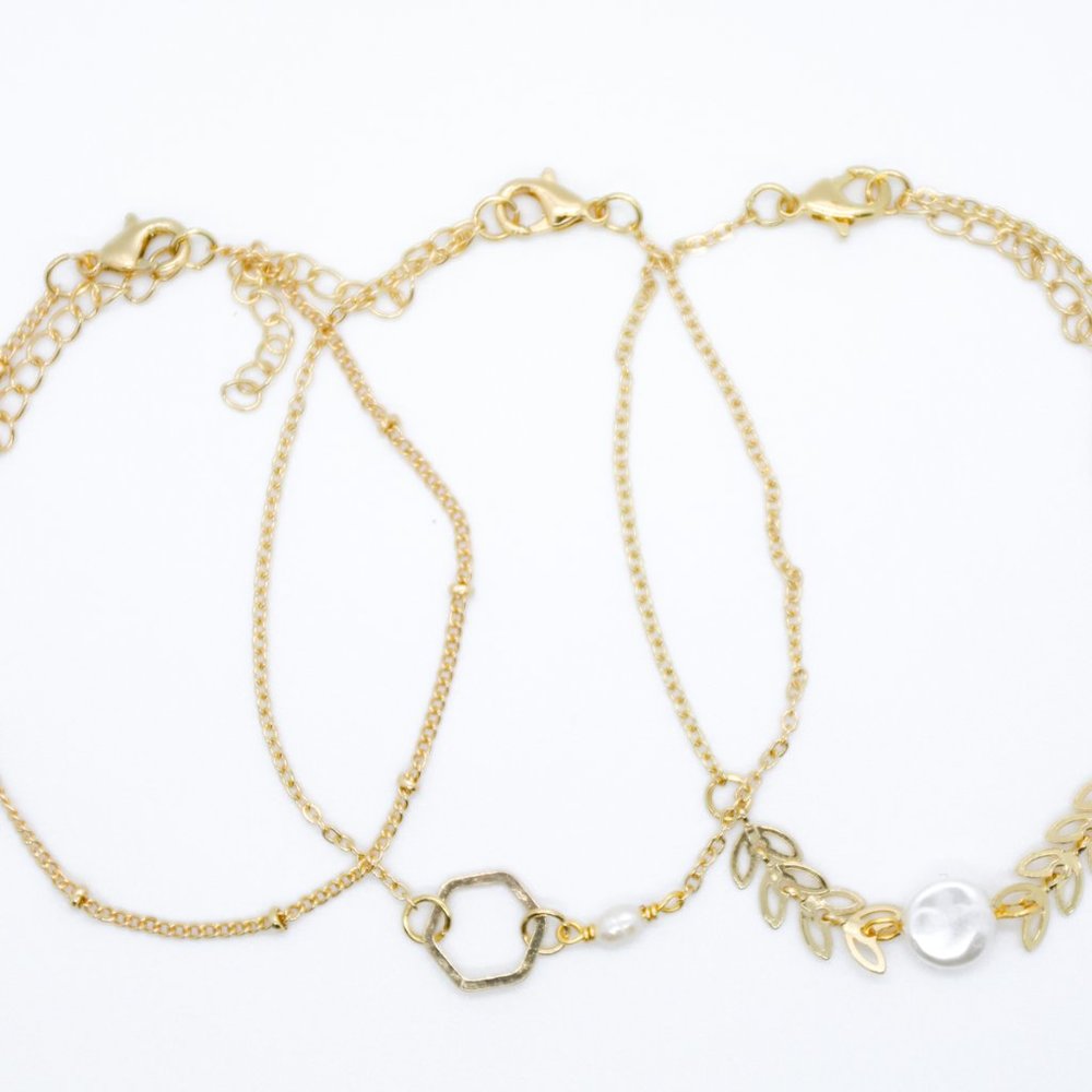 Gold Bracelet Set - Picture 2 of 5